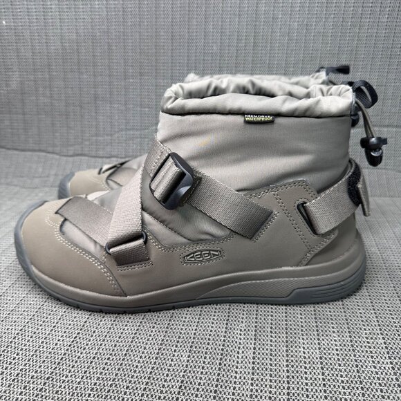 Keen Hoodzerra Mens Size 10 Gray Mid Height Waterproof Insulated Winter Boots